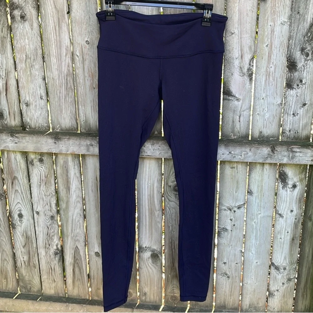 Lululemon Wunder Under mid rise full length W5BJMS Luon Navy Blue 8